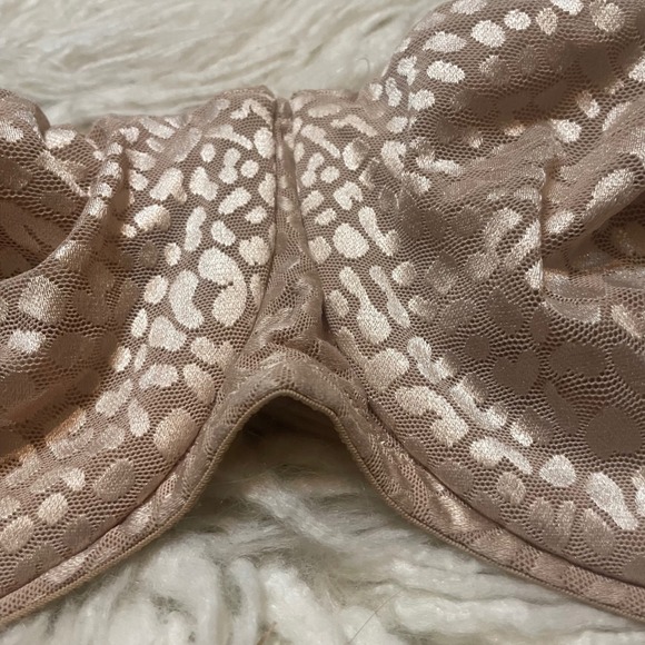 NWT Soma Intimates Lace Floral Romantic Lingerie Unlined Strapless Bra Gold 40DD - Picture 2 of 6